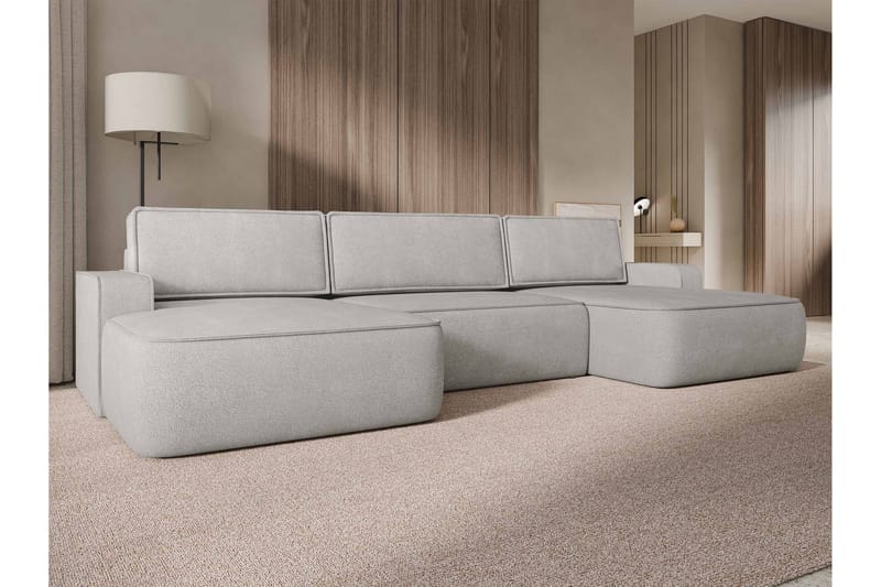 Avignon Sovesofa Dubbeldivan 5-sits - Grå - Møbler - Sofaer - Sovesofaer - U sovesofa