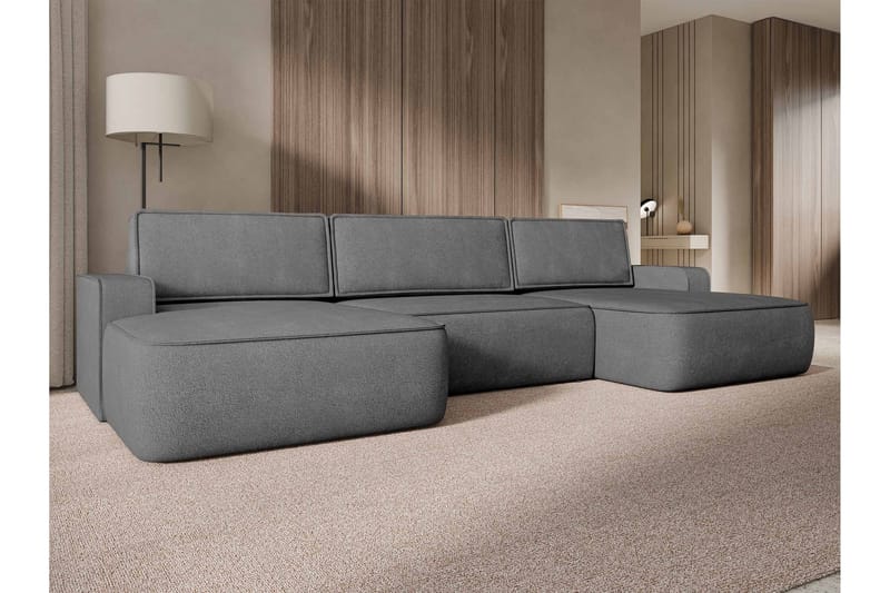 Avignon Sovesofa Dubbeldivan 5-sits - Grå - Møbler - Sofaer - Sovesofaer - U sovesofa