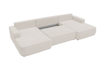 Avignon Sovesofa Dubbeldivan 5-sits - Hvit - Møbler - Sofaer - Sovesofaer - U sovesofa