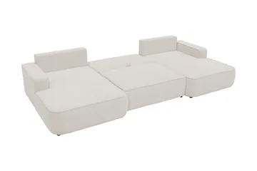 Avignon Sovesofa Dubbeldivan 5-sits - Hvit - Møbler - Sofaer - Sovesofaer - U sovesofa