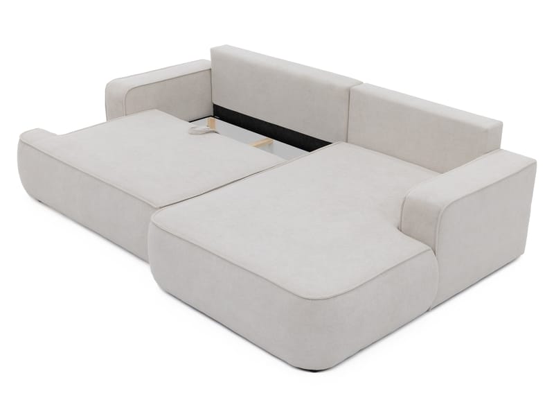 Avignon Sovesofa med sjeselong 3-seter - Beige - Møbler - Sofaer - Sovesofaer - Sovesofa divan