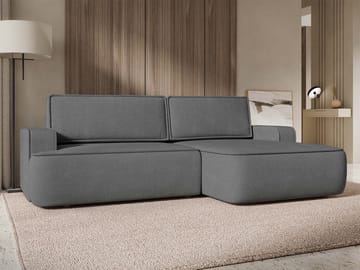 Avignon Sovesofa med sjeselong 3-seter - Grå - Møbler - Sofaer - Sovesofaer - Sovesofa divan