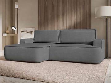 Avignon Sovesofa med sjeselong 3-seter - Grå - Møbler - Sofaer - Sovesofaer - Sovesofa divan