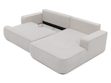 Avignon Sovesofa med sjeselong 3-seter - Hvit - Møbler - Sofaer - Sovesofaer - Sovesofa divan