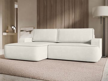 Avignon Sovesofa med sjeselong 3-seter - Hvit - Møbler - Sofaer - Sovesofaer - Sovesofa divan