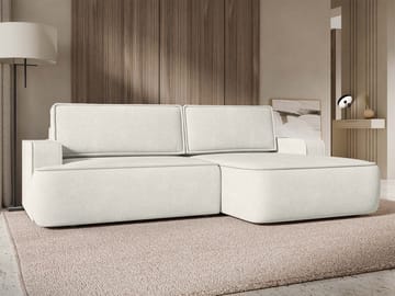 Avignon Sovesofa med sjeselong 3-seter - Hvit - Møbler - Sofaer - Sovesofaer - Sovesofa divan