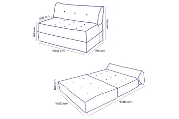 Avy 2-seters Sovesofa - Antrasitt - Møbler - Sofaer - Sovesofaer - 2 seters sovesofa