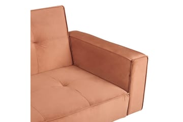 Bäddsoffa Beliani Visnes Brun, Guld Brown||GOLD - Møbler - Sofaer - Sovesofaer - 3 seters sovesofa