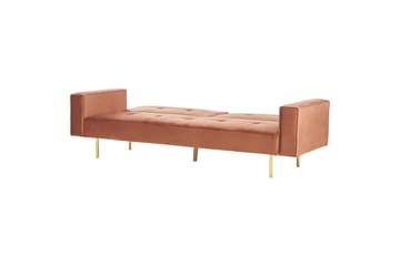 Bäddsoffa Beliani Visnes Brun, Guld Brown||GOLD - Møbler - Sofaer - Sovesofaer - 3 seters sovesofa