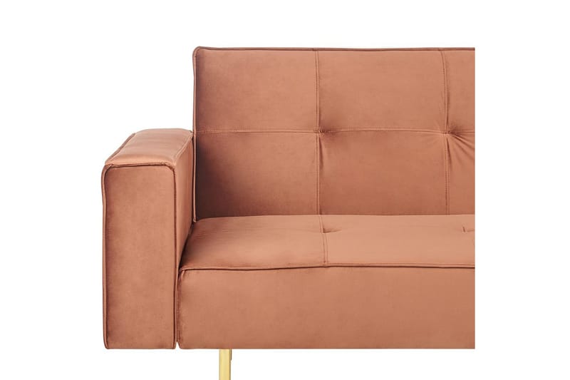 Bäddsoffa Beliani Visnes Brun, Guld Brown||GOLD - Møbler - Sofaer - Sovesofaer - 3 seters sovesofa