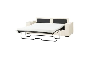 Bäddsoffa Beliani Vuokatti Brun White - Møbler - Sofaer - Sovesofaer - 2 seters sovesofa