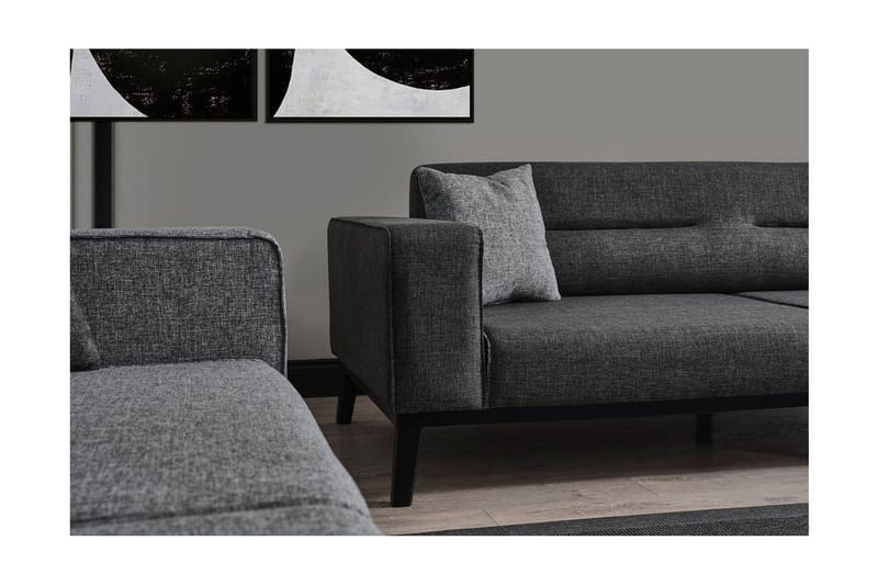 Banjo 4-seters Sovesofa - Antrasitt - Møbler - Sofaer - Sovesofaer - 4 seters sovesofa
