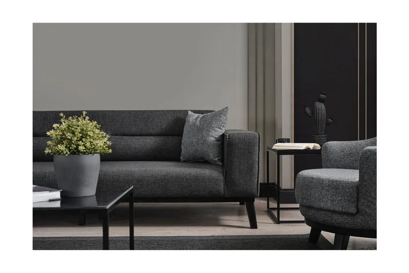 Banjo 4-seters Sovesofa - Antrasitt - Møbler - Sofaer - Sovesofaer - 4 seters sovesofa