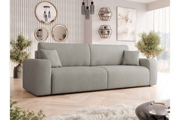 Barile Sovesofa 3-seter i Plysj - Grå - Møbler - Sofaer - Sovesofaer - 3 seters sovesofa