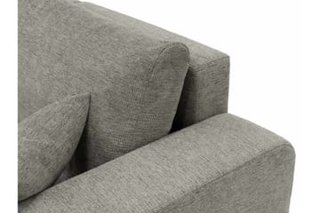 Barile Sovesofa med Dobbel Sjeselong 4-seter i Plysj - Beige - Møbler - Sofaer - Sovesofaer - U sovesofa