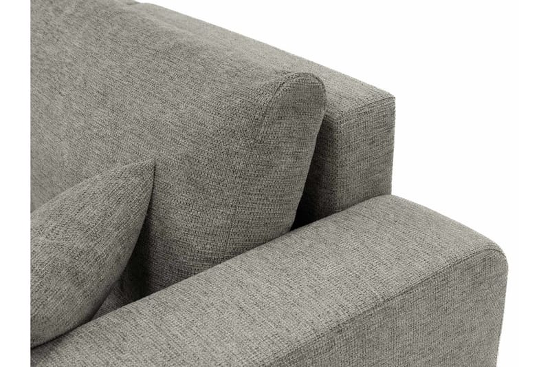 Barile Sovesofa med Dobbel Sjeselong 4-seter i Plysj - Beige - Møbler - Sofaer - Sovesofaer - U sovesofa
