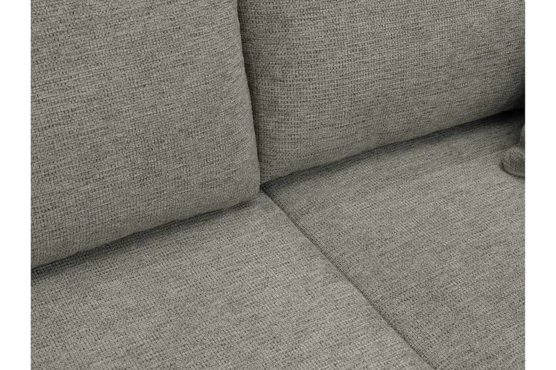 Barile Sovesofa med Dobbel Sjeselong 4-seter i Plysj - Beige - Møbler - Sofaer - Sovesofaer - U sovesofa