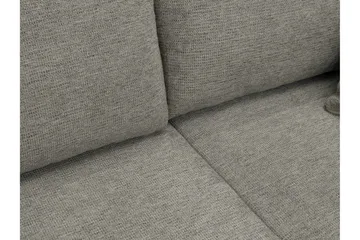 Barile Sovesofa med Dobbel Sjeselong 4-seter i Plysj - Grå - Møbler - Sofaer - Sovesofaer - U sovesofa