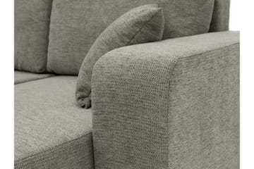 Barile Sovesofa med Dobbel Sjeselong 4-seter i Plysj - Beige - Møbler - Sofaer - Sovesofaer - U sovesofa