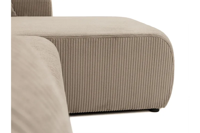 Barile Sovesofa med Sjeselong 3-seter i Plysj - Beige - Møbler - Sofaer - Sovesofaer - Sovesofa divan