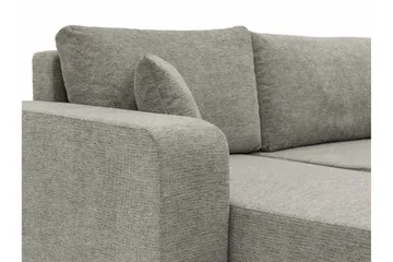 Barile Sovesofa med Sjeselong 3-seter i Plysj - Hvit - Møbler - Sofaer - Sovesofaer - Sovesofa divan