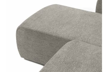 Barile Sovesofa med Sjeselong 3-seter i Plysj - Grå - Møbler - Sofaer - Sovesofaer - Sovesofa divan