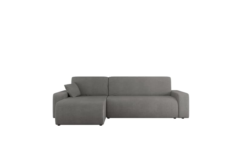 Barile Sovesofa med Sjeselong 3-seter i Plysj - Grå - Møbler - Sofaer - Sovesofaer - Sovesofa divan