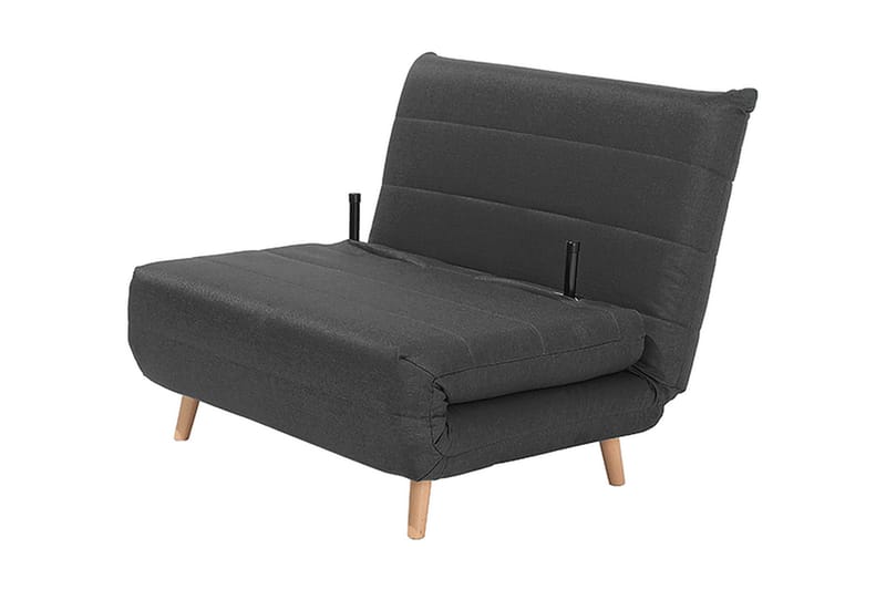 Bascas 1-seter Rektangulær Utrekkbar Sammenleggbar Sovesofa i Stoff - Grå - Møbler - Sofaer - Sovesofaer - Forovervendt sovesofa