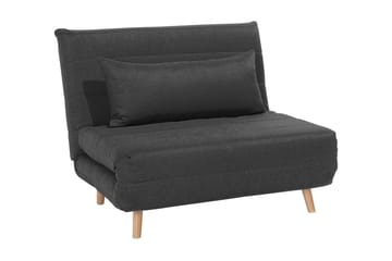 Bascas 1-seter Rektangulær Utrekkbar Sammenleggbar Sovesofa i Stoff - Grå - Møbler - Sofaer - Sovesofaer - Forovervendt sovesofa