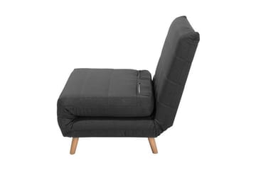 Bascas 1-seter Rektangulær Utrekkbar Sammenleggbar Sovesofa i Stoff - Grå - Møbler - Sofaer - Sovesofaer - Forovervendt sovesofa