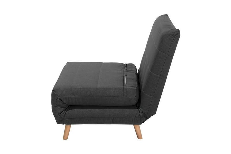 Bascas 1-seter Rektangulær Utrekkbar Sammenleggbar Sovesofa i Stoff - Grå - Møbler - Sofaer - Sovesofaer - Forovervendt sovesofa