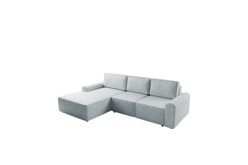 Bella Sovesofa med Sjeselong 3-seter i Plysj, Grå