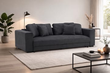 Bellman 3-seters Rektangulær Sovesofa i Kordfløyel - Antrasitt - Møbler - Sofaer - Sovesofaer - Forovervendt sovesofa