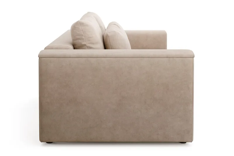 Bergen Ekstra dyp, 3-seters sovesofa med oppbevaring - Beige - Møbler - Sofaer - Sovesofaer - 3 seters sovesofa