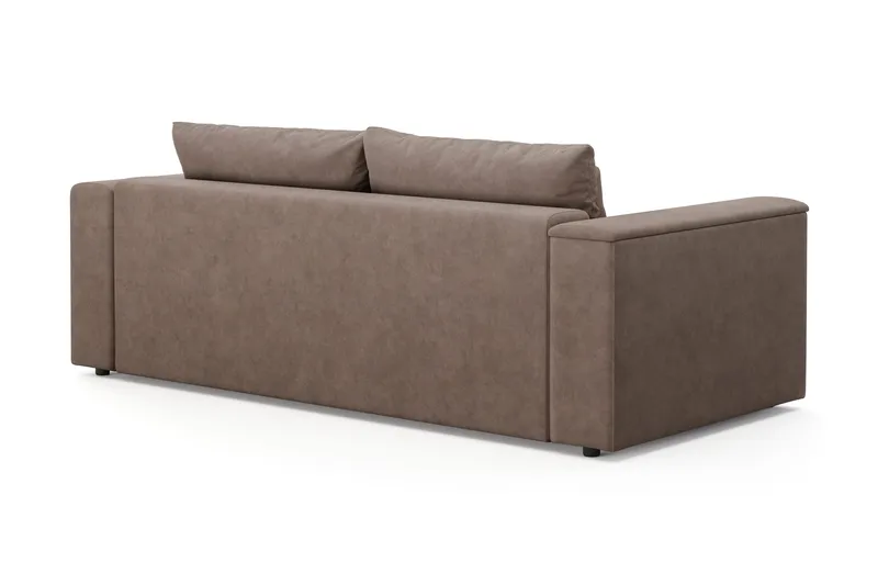 Bergen Ekstra dyp, 3-seters sovesofa med oppbevaring - Brun - Møbler - Sofaer - Sovesofaer - 3 seters sovesofa
