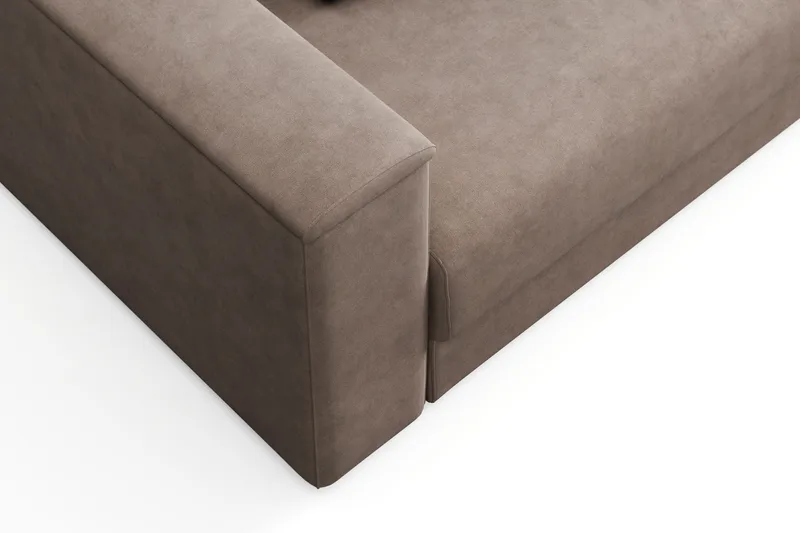Bergen Ekstra dyp, 3-seters sovesofa med oppbevaring - Brun - Møbler - Sofaer - Sovesofaer - 3 seters sovesofa