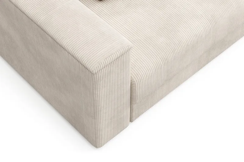 Bergen Ekstra dyp, 3-seters sovesofa med oppbevaring i manchester - Beige - Møbler - Sofaer - Sovesofaer - 3 seters sovesofa