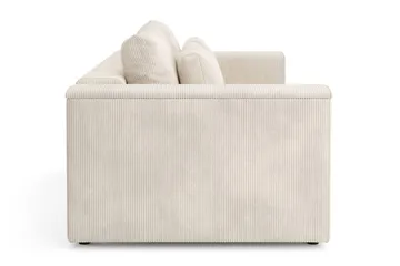Bergen Ekstra dyp, 3-seters sovesofa med oppbevaring i manchester - Beige - Møbler - Sofaer - Sovesofaer - 3 seters sovesofa