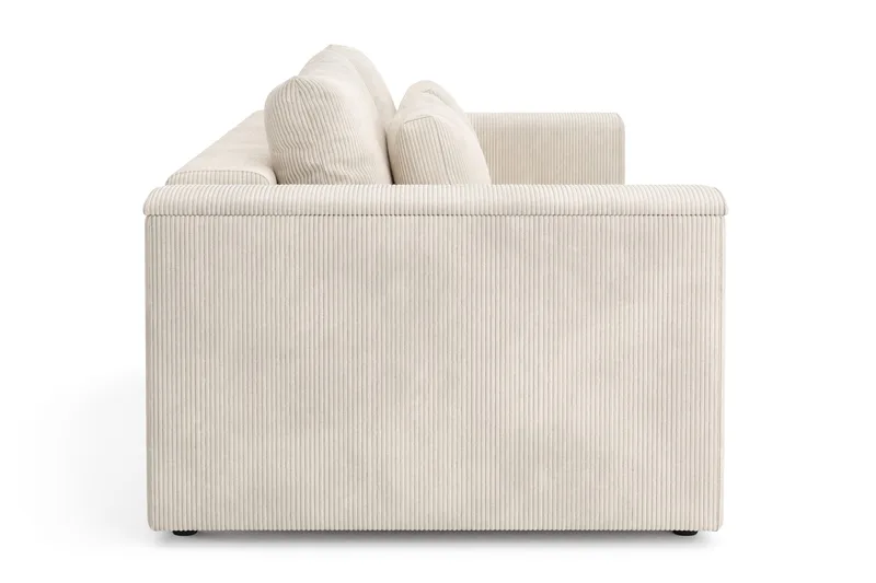 Bergen Ekstra dyp, 3-seters sovesofa med oppbevaring i manchester - Beige - Møbler - Sofaer - Sovesofaer - 3 seters sovesofa