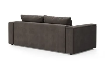 Bergen Ekstra dyp, 3-seters sovesofa med oppbevaring i manchester - Mørkegrå - Møbler - Sofaer - Sovesofaer - 3 seters sovesofa