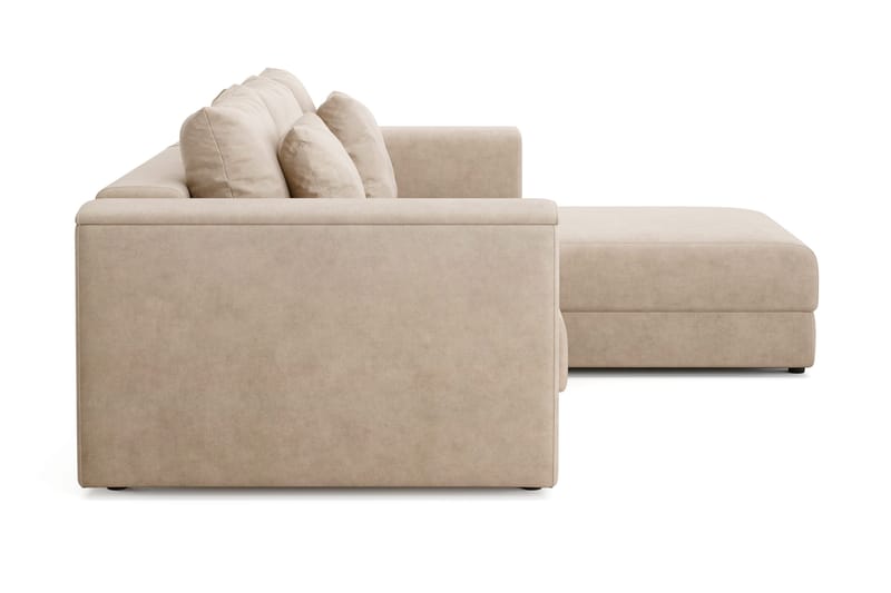 Bergen Ekstra dyp, 3-seters sovesofa med vendbar sjeselong og oppbevaring - Beige - Møbler - Sofaer - Sovesofaer - Sovesofa divan
