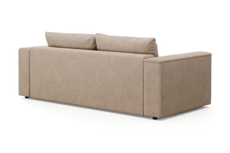 Bergen Ekstra dyp, framoverutslått 3-seters sovesofa med oppbevaring - Beige - Møbler - Sofaer - Sovesofaer - 3 seters sovesofa