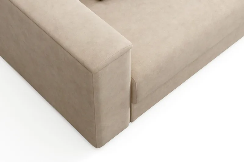 Bergen Ekstra dyp, framoverutslått 3-seters sovesofa med oppbevaring - Beige - Møbler - Sofaer - Sovesofaer - 3 seters sovesofa