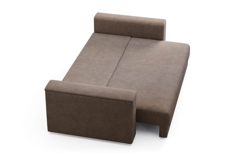 Bergen Ekstra dyp 3-seters sovesofa med overmadrass i polyeterskum, vendbar sommer- og vinterside og vaskbart trekk - Beige stoff - Møbler - Sofaer - Sovesofaer - 3 seters sovesofa