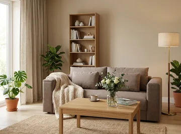 Bergen Ekstra dyp 3-seters sovesofa med overmadrass i polyeterskum, vendbar sommer- og vinterside og vaskbart trekk - Beige stoff - Møbler - Sofaer - Sovesofaer - 3 seters sovesofa