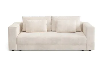 7 cm myk/medium polyeterskum, vendbar sommer- og vinterside, vaskbart trekk - Beige