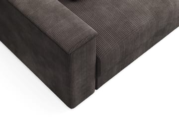Bergen Ekstra dyp fremoveruttrekkbar 3-seters sovesofa med divan og overmadrass i polyeterskum, vendbar sommer- og vinterside og vaskbart trekk - Brun manchester - Møbler - Sofaer - Sovesofaer - Sovesofa divan