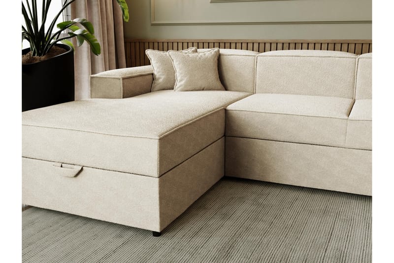 Bizantine Sovesofa Dobbel Divan 4-Seter - Grå - Møbler - Sofaer - Sovesofaer - U sovesofa