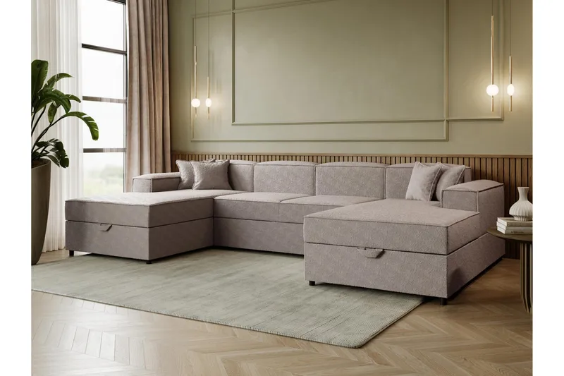 Bizantine Sovesofa Dobbel Divan 4-Seter - Møbler - Sofaer - Sovesofaer - U sovesofa