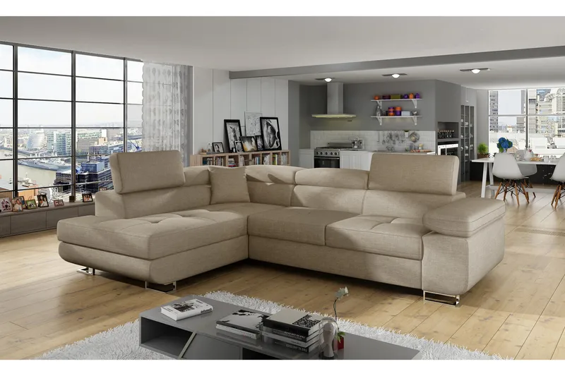 Bobis Sovesofa med Sjeselong Venstre, Beige
